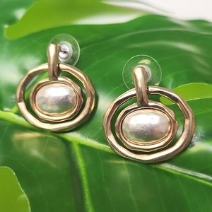 Chico's Golden Metal Post Earrings